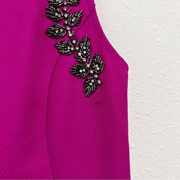 Flirty Beaded Fuchsia Mini Dress Ignite the Night - Picture 11 of 11